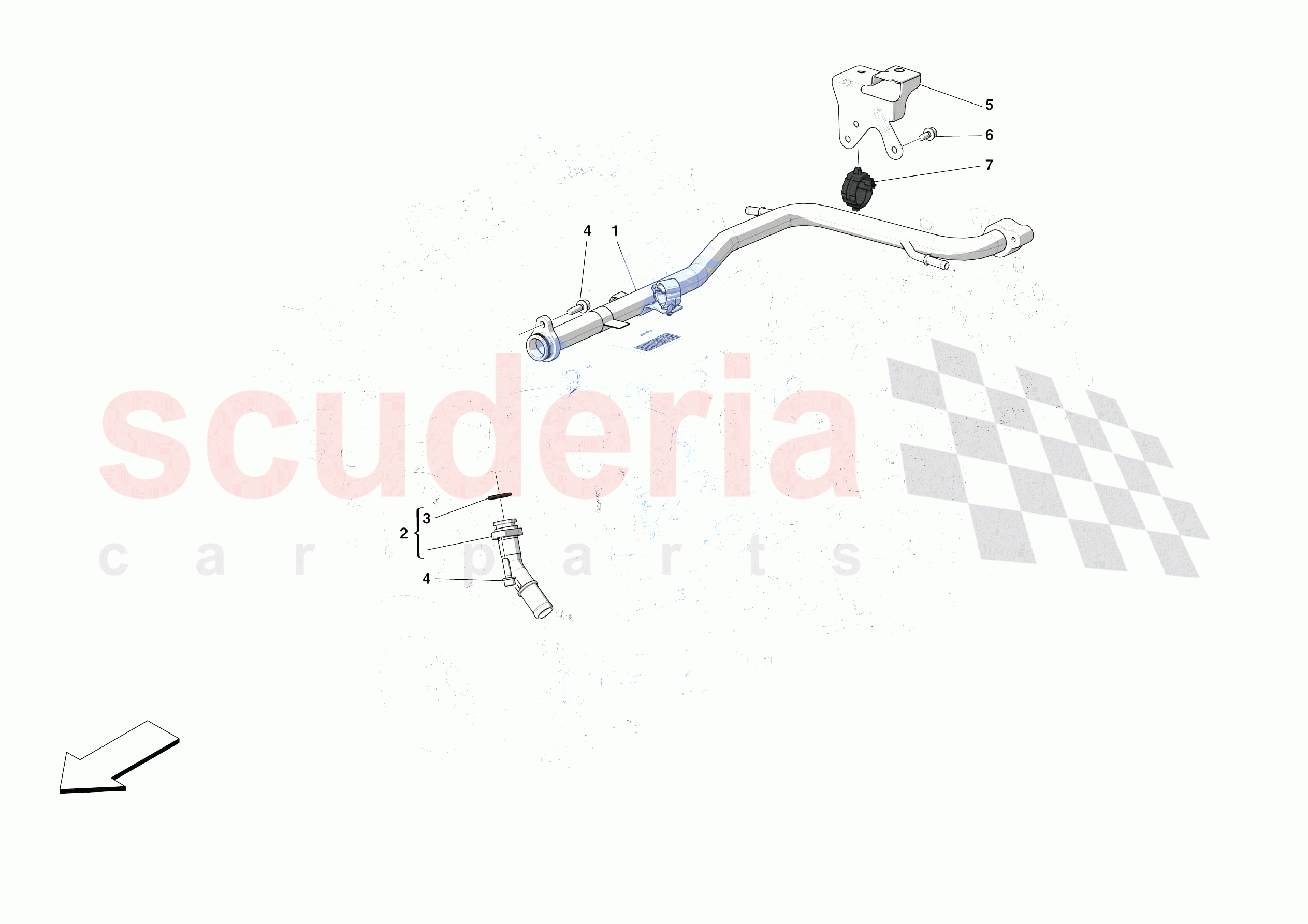 ENGINE COOLING SYSTEM PIPES of Ferrari Ferrari SF90 Stradale USA
