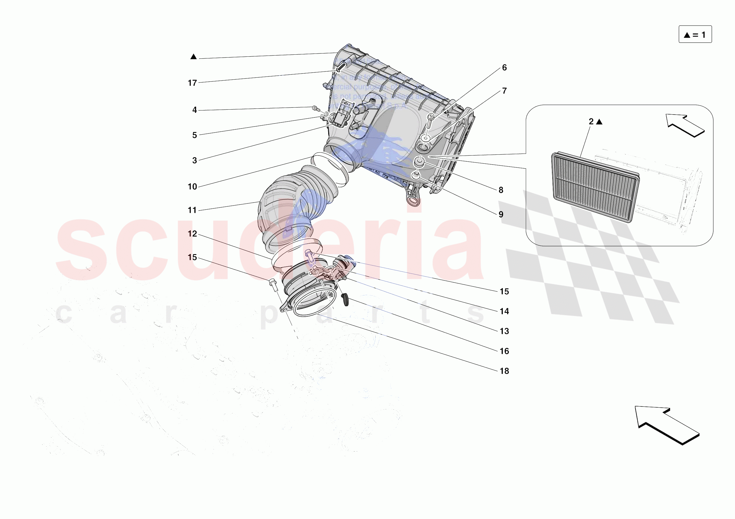 AIR FILTER, AIR INTAKE AND DUCTS of Ferrari Ferrari SF90 Stradale USA