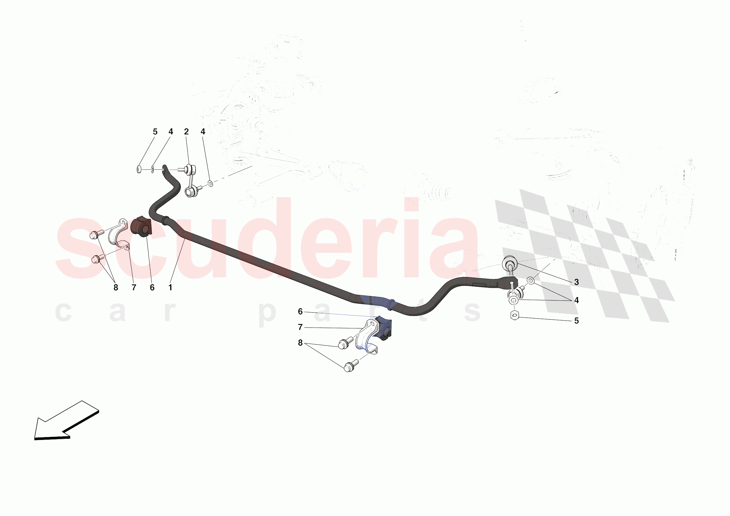 FRONT TORSION BAR of Ferrari Ferrari SF90 Stradale USA