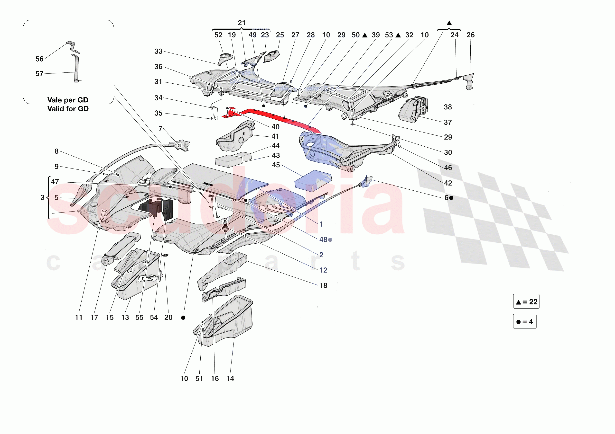 FRONT SUBSTRUCTURE TRIM of Ferrari Ferrari SF90 XX Spider Europe