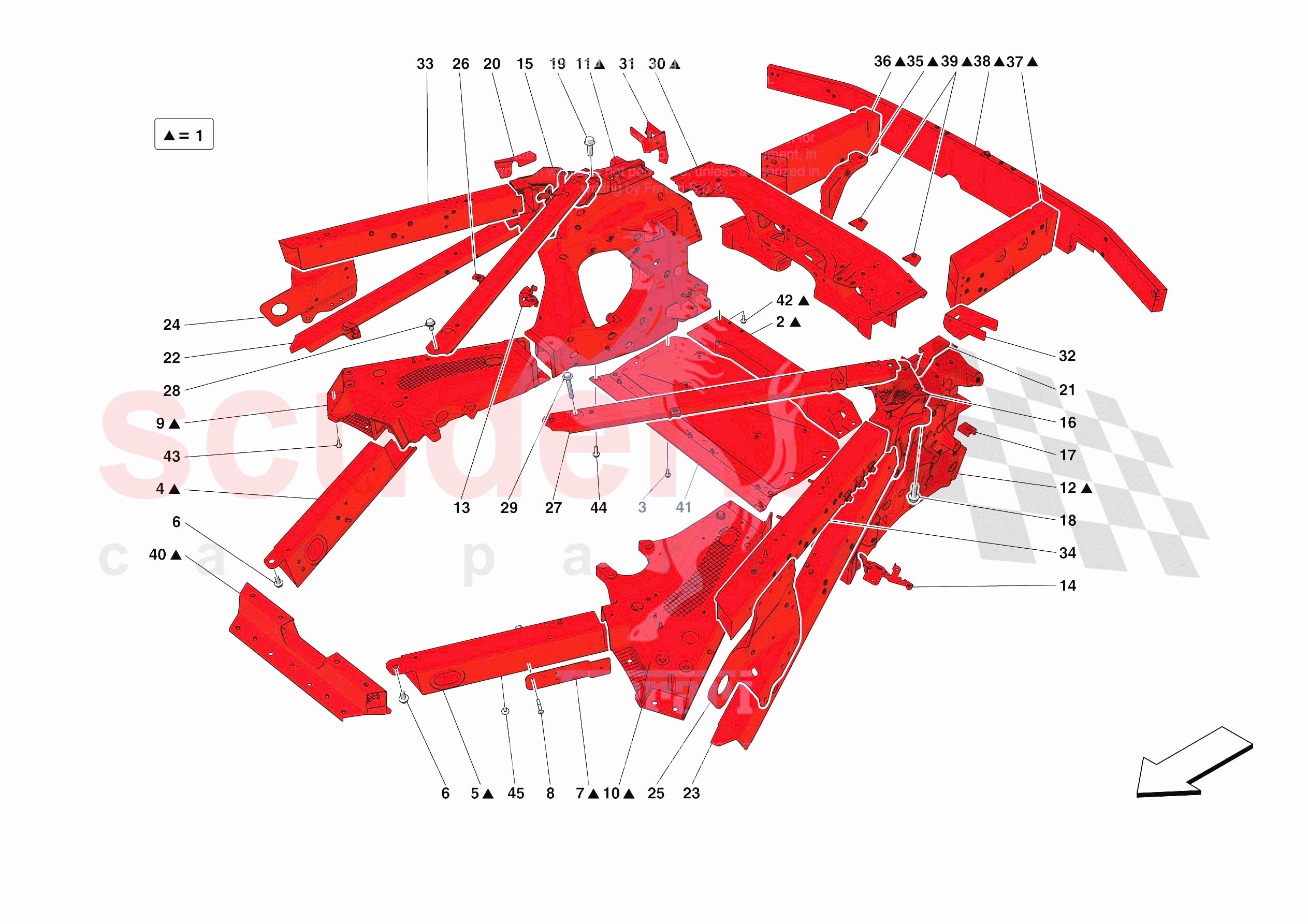 STRUCTURES AND ELEMENTS, REAR OF VEHICLE of Ferrari Ferrari SF90 XX Stradle Europe