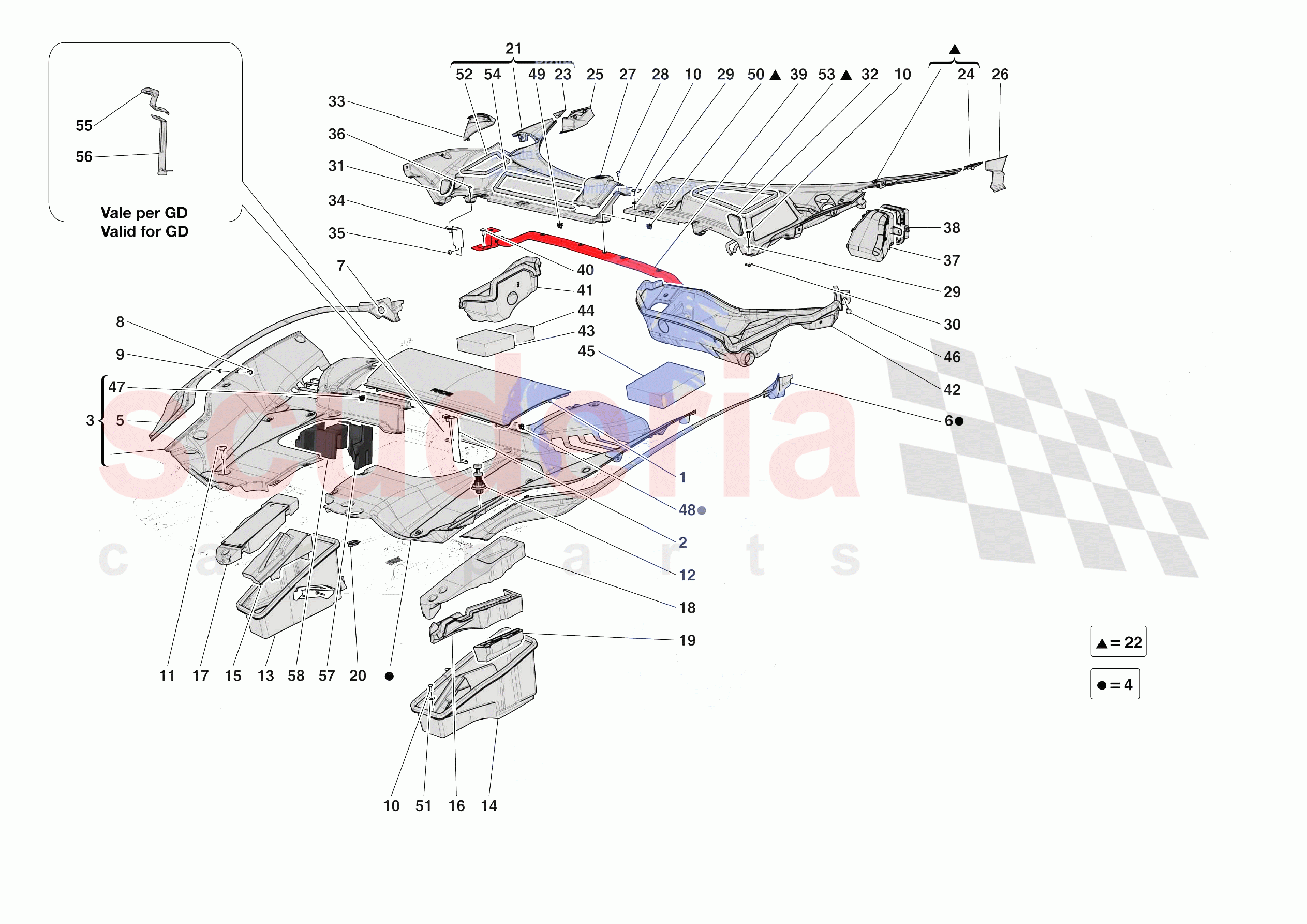 FRONT SUBSTRUCTURE TRIM of Ferrari Ferrari SF90 XX Stradle Europe
