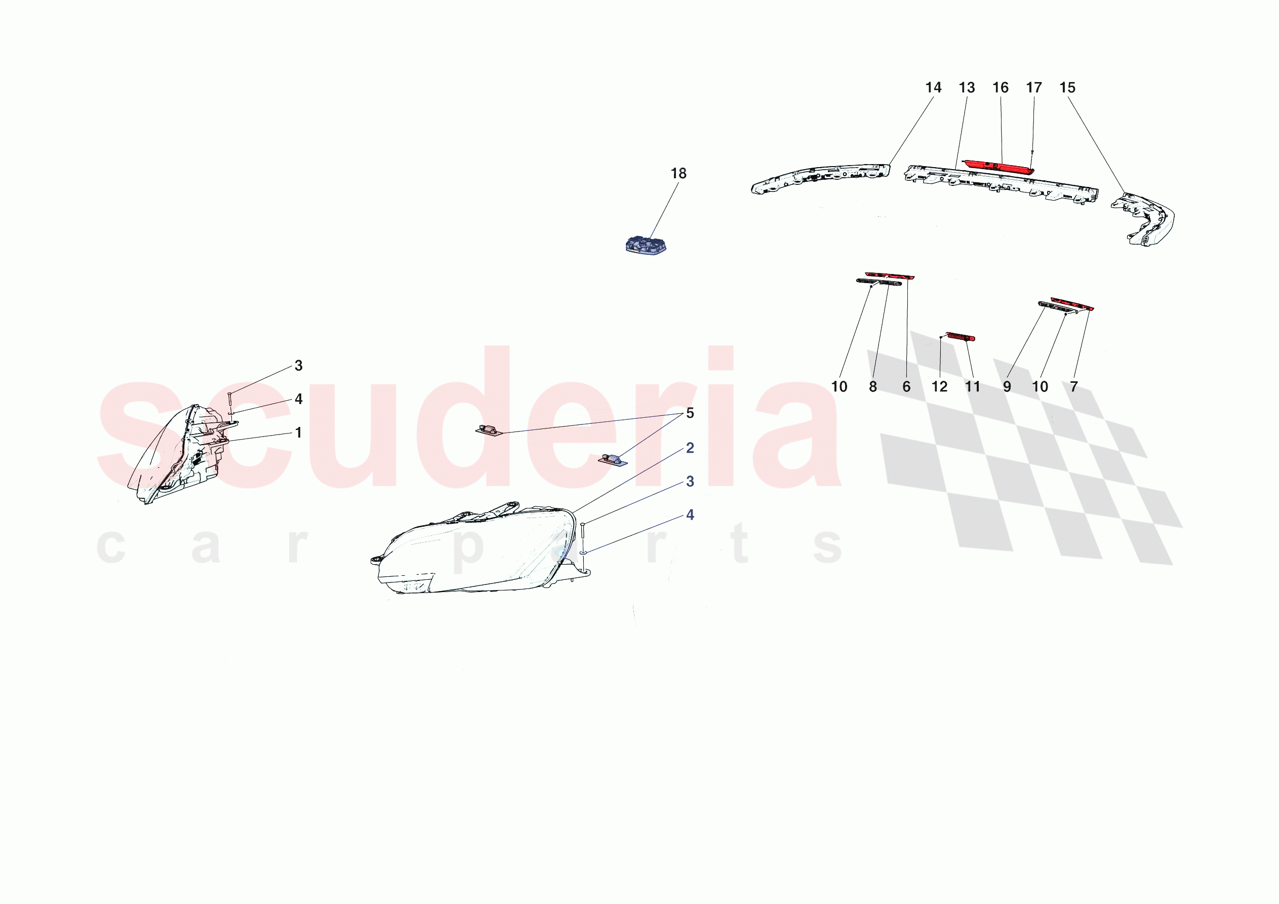 LIGHTING SYSTEMS of Ferrari Ferrari SF90 XX Stradale Europe RH