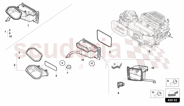 INTAKE BOX FOR ELECTRONIC- ALLY CONTROLLED A/C SYSTEM of Lamborghini Lamborghini Revuelto Coupe