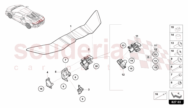 SPOILER of Lamborghini Lamborghini Revuelto Coupe