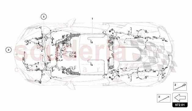 HARNESS FOR INTERIOR MAIN HARNESS of Lamborghini Lamborghini Revuelto Coupe