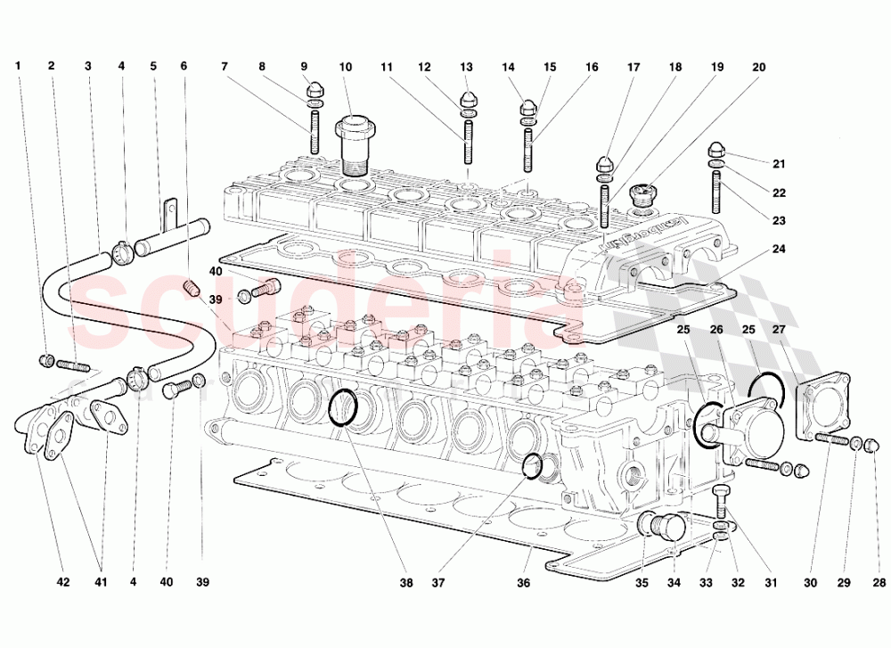 Accessories for Left Cylinder Head of Lamborghini Lamborghini Diablo SV (1995-1997)