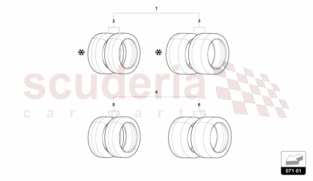 SET TYRES of Lamborghini Lamborghini Revuelto Coupe