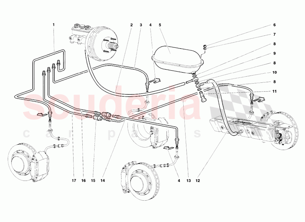 Brake System of Lamborghini Lamborghini Diablo SV (1998)