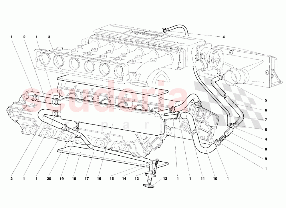 Engine Oil Breathing System of Lamborghini Lamborghini Diablo SE30 (1993-1995)