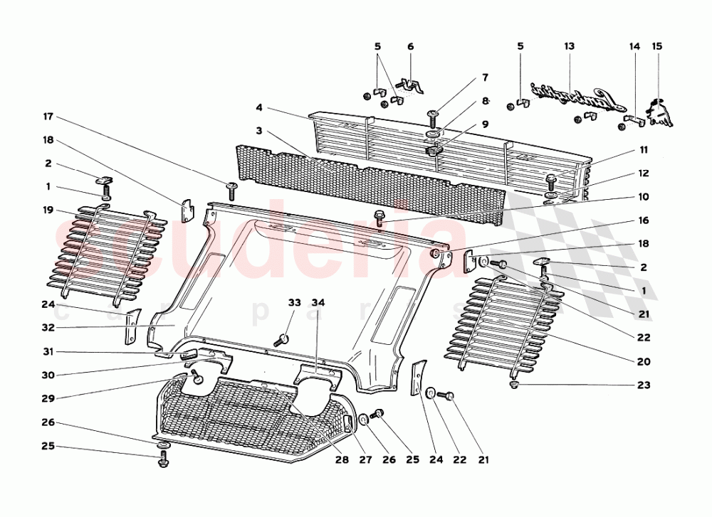 Rear Coque Elements (Alternative To Table 66.01.00) of Lamborghini Lamborghini Diablo SV (1999)