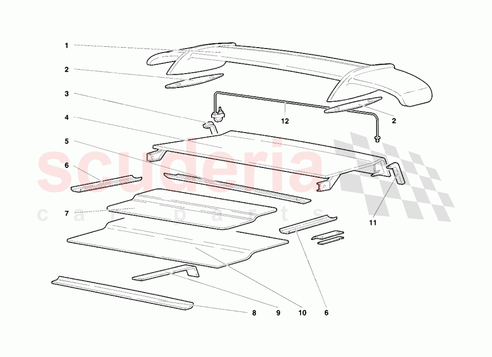 Rear Hood and Wing (Valid for Switzerland - January 1995) of Lamborghini Lamborghini Diablo SE30 (1993-1995)