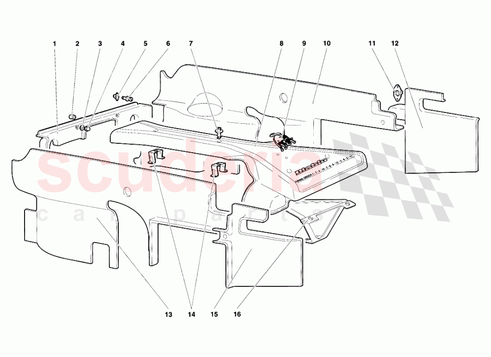 Engine Housing Panels of Lamborghini Lamborghini Diablo SV (1995-1997)