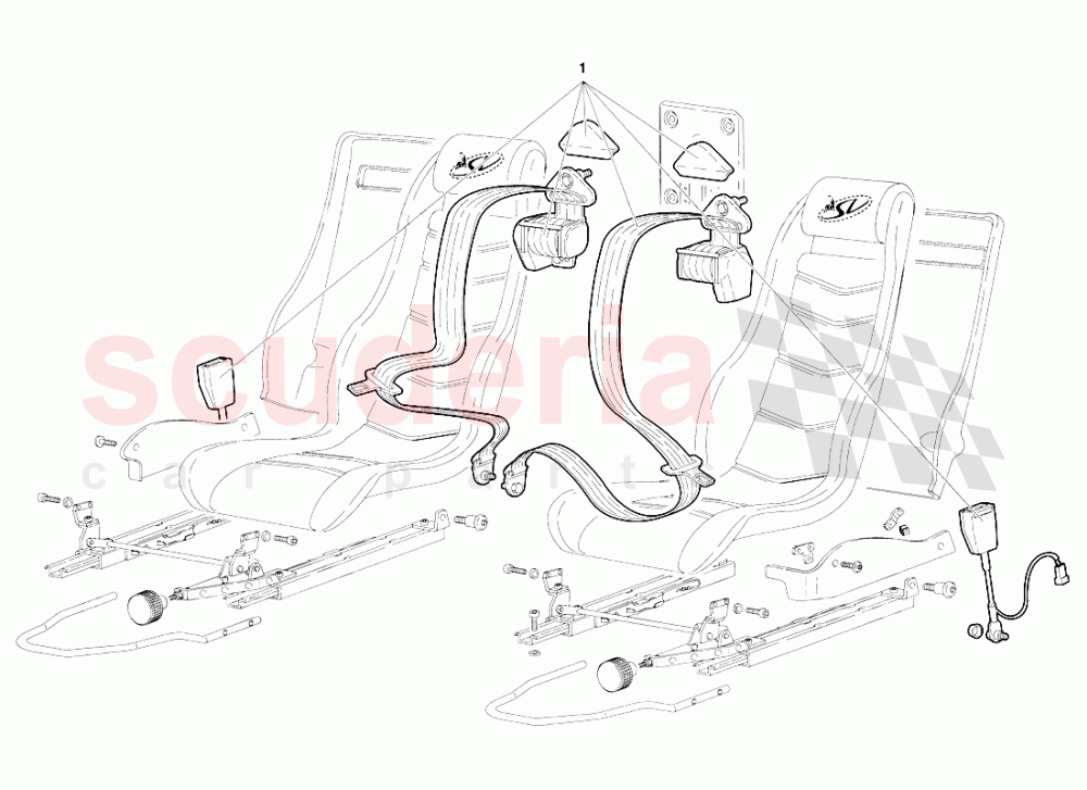 Seats and Safety Belts (Valid for Canada - March 1997) of Lamborghini Lamborghini Diablo SV (1995-1997)