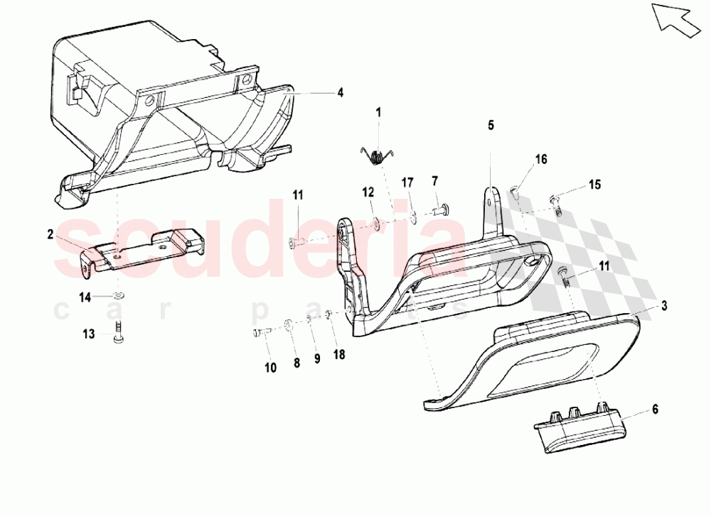 Inner Equipment - Stowage Compartment of Lamborghini Lamborghini Gallardo LP550 Coupe