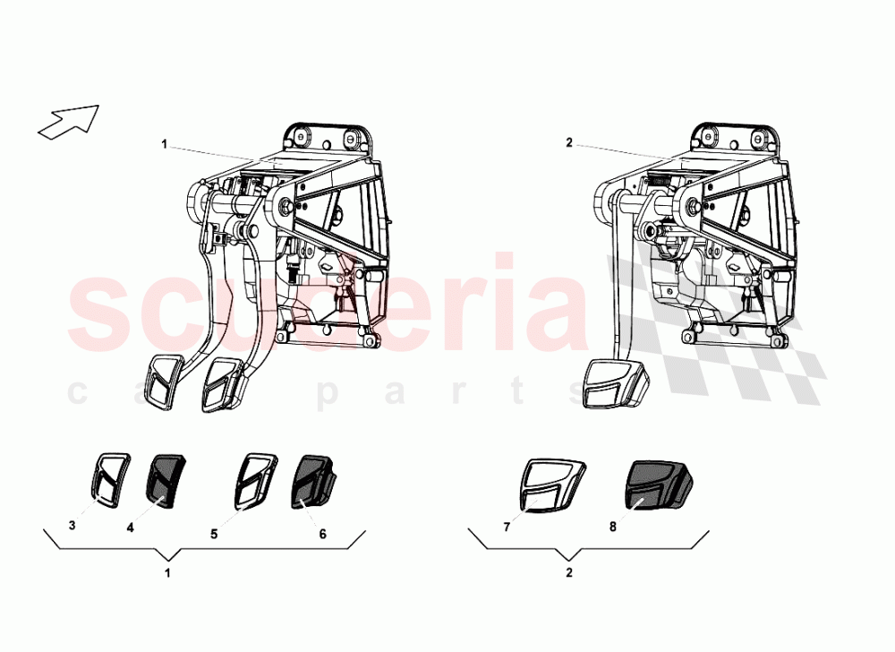 Pedalbox Assembly of Lamborghini Lamborghini Gallardo LP560 Coupe