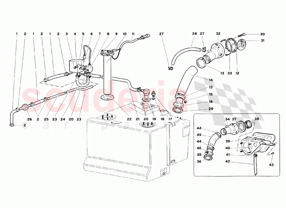 Fuel System (for Cars With Fast Fuel Insertion) 1 of Lamborghini Lamborghini Diablo SV (1999)