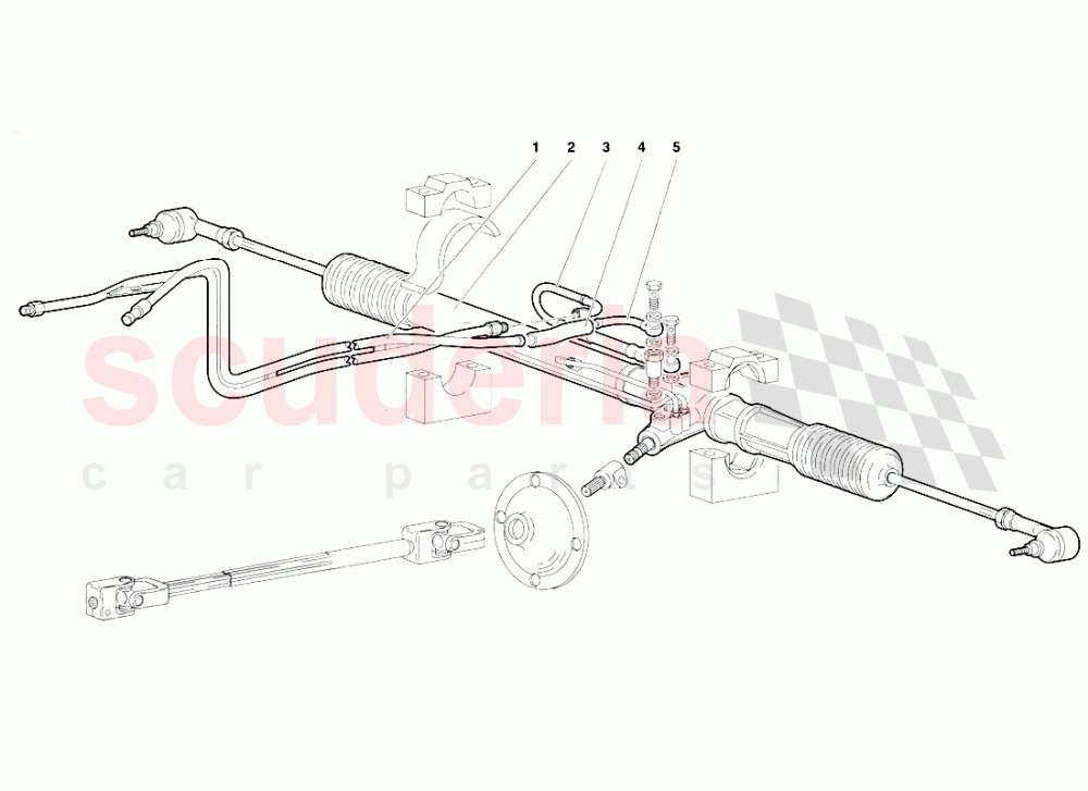 Power Steering (Optional) (Valid for R.H.D. Version - January 1995) of Lamborghini Lamborghini Diablo SE30 (1993-1995)