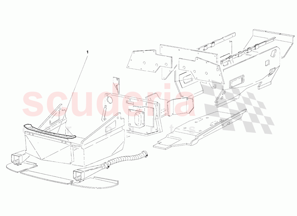 Frame Floor Panels (Valid for Canada - January 1995) of Lamborghini Lamborghini Diablo SE30 (1993-1995)