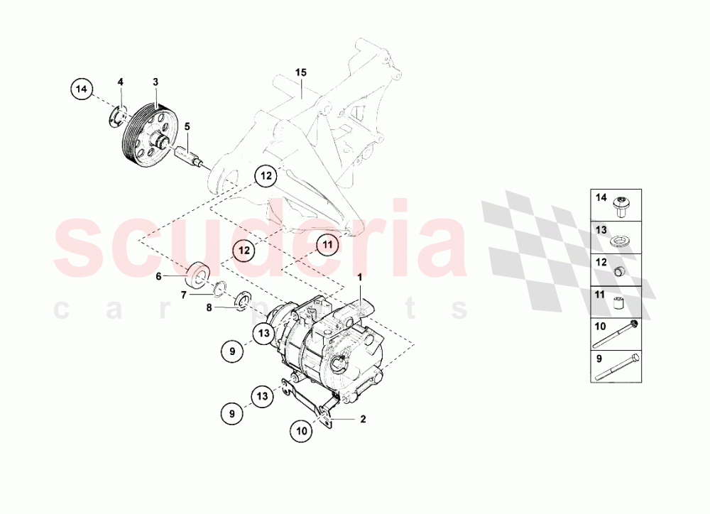 Head Timing System - Compressor 1 of Lamborghini Lamborghini Aventador LP700 Coupe
