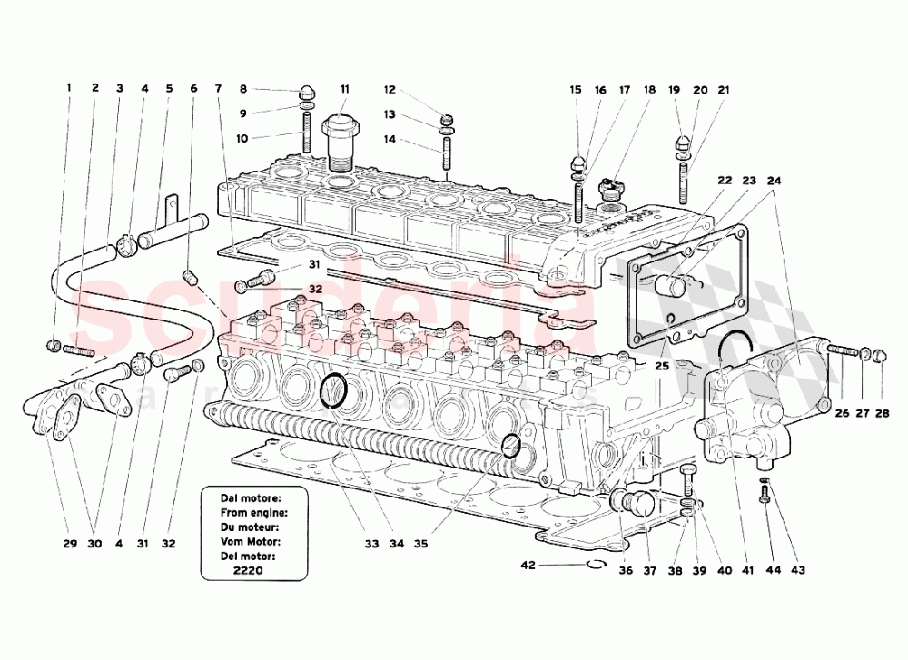 Accessories for Left Cylinder Head 2 of Lamborghini Lamborghini Diablo SV (1999)