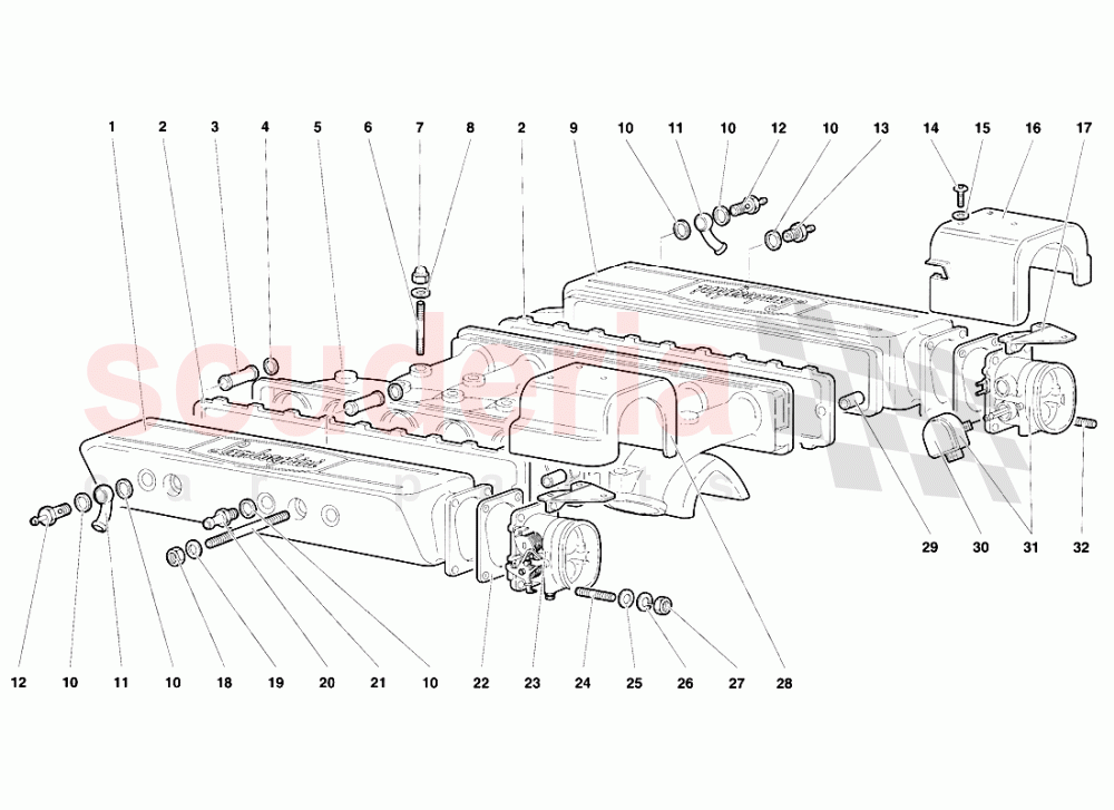 Intake Manifold of Lamborghini Lamborghini Diablo SE30 (1993-1995)