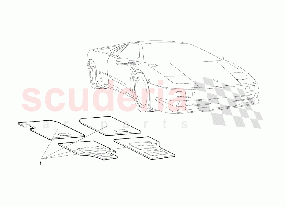 Accessories (Valid for R.H.D. - March 1997) of Lamborghini Lamborghini Diablo SV (1995-1997)
