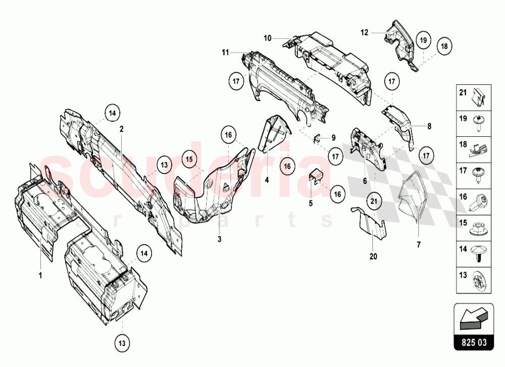 HEAT SHIELD of Lamborghini Lamborghini Huracan LP610 Coupe
