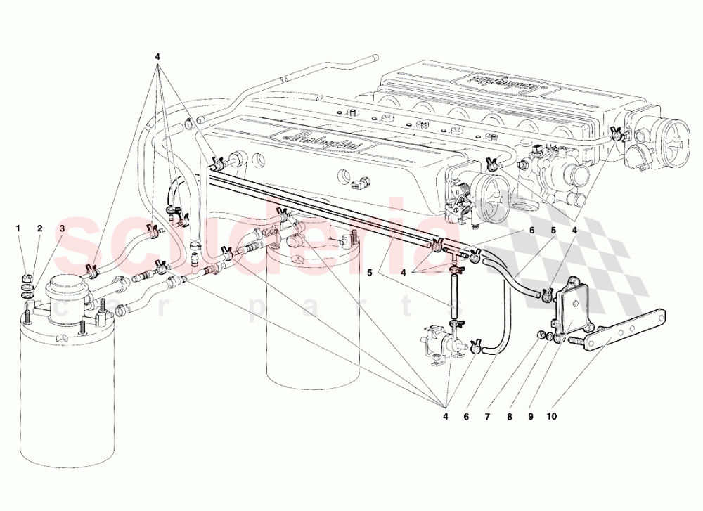 Fuel System 6 of Lamborghini Lamborghini Diablo SV (1995-1997)