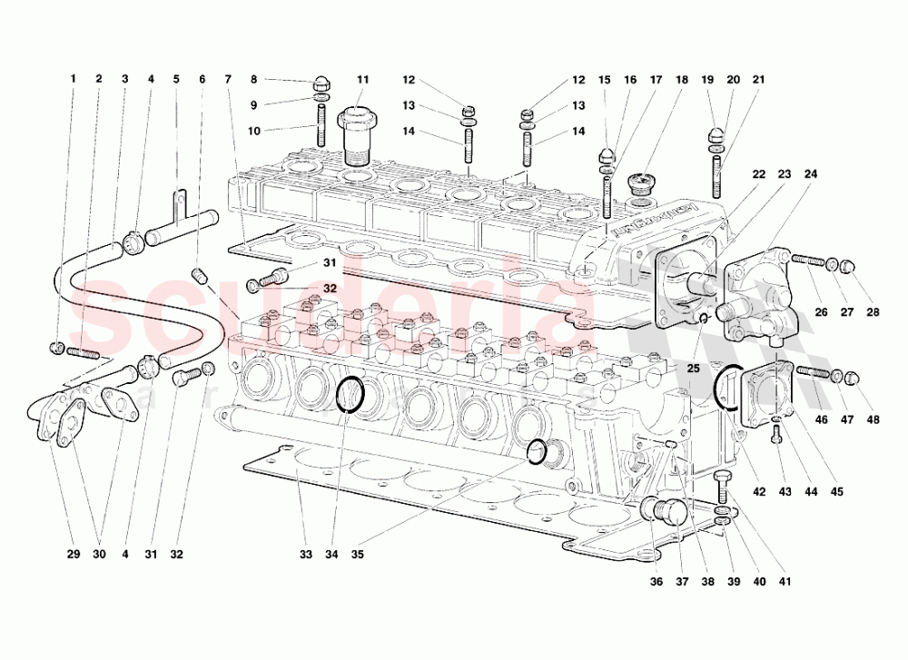 Accessories for Left Cylinder Head of Lamborghini Lamborghini Diablo SV (1998)