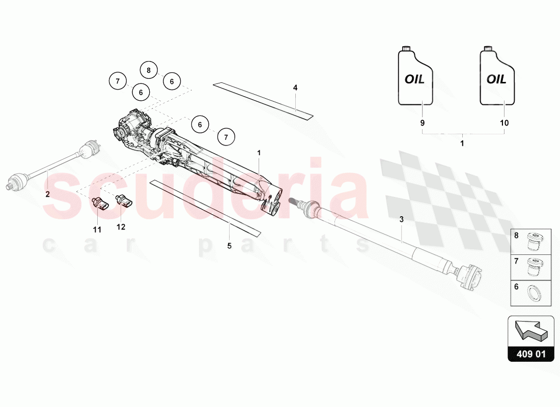 FRONT AXLE DIFFERENTIAL of Lamborghini Lamborghini Huracan Evo Coupe