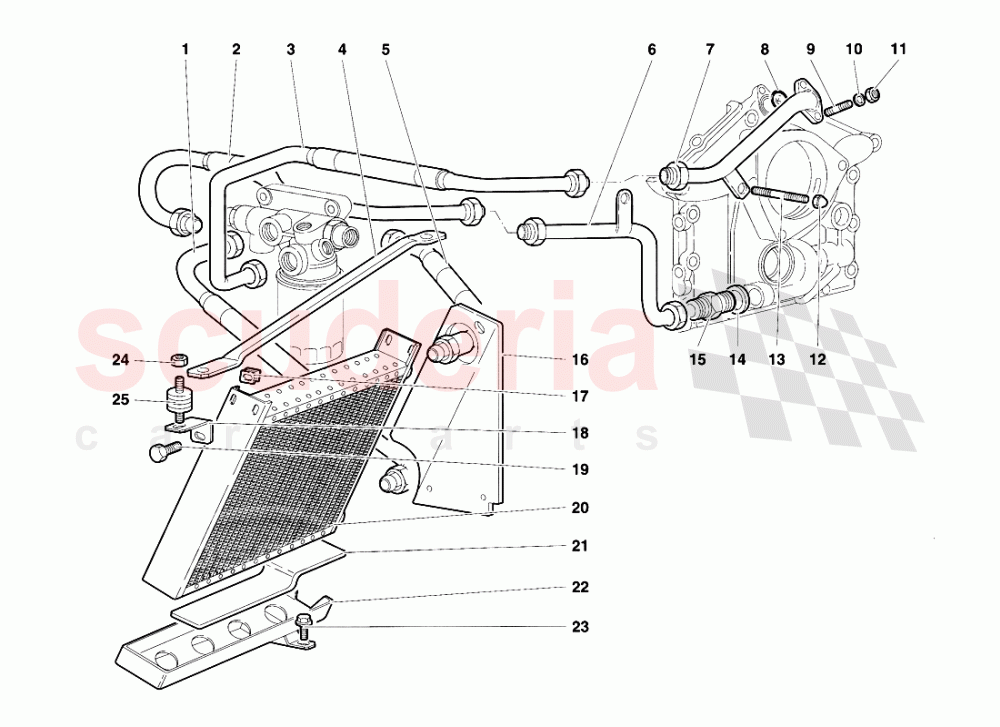Engine Oil System of Lamborghini Lamborghini Diablo VT (1993-1998)