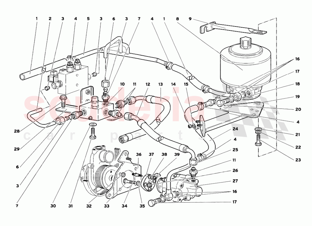 Steering (Valid for Vehicles With Lifting System) of Lamborghini Lamborghini Diablo SV (1999)