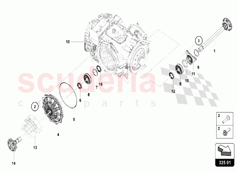 Gearbox Parts 1 of Lamborghini Lamborghini Huracan LP580 Coupe