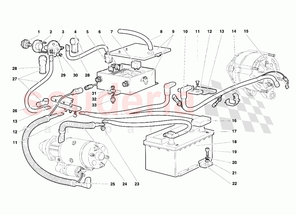 Electrical System 3 of Lamborghini Lamborghini Diablo VT (1993-1998)