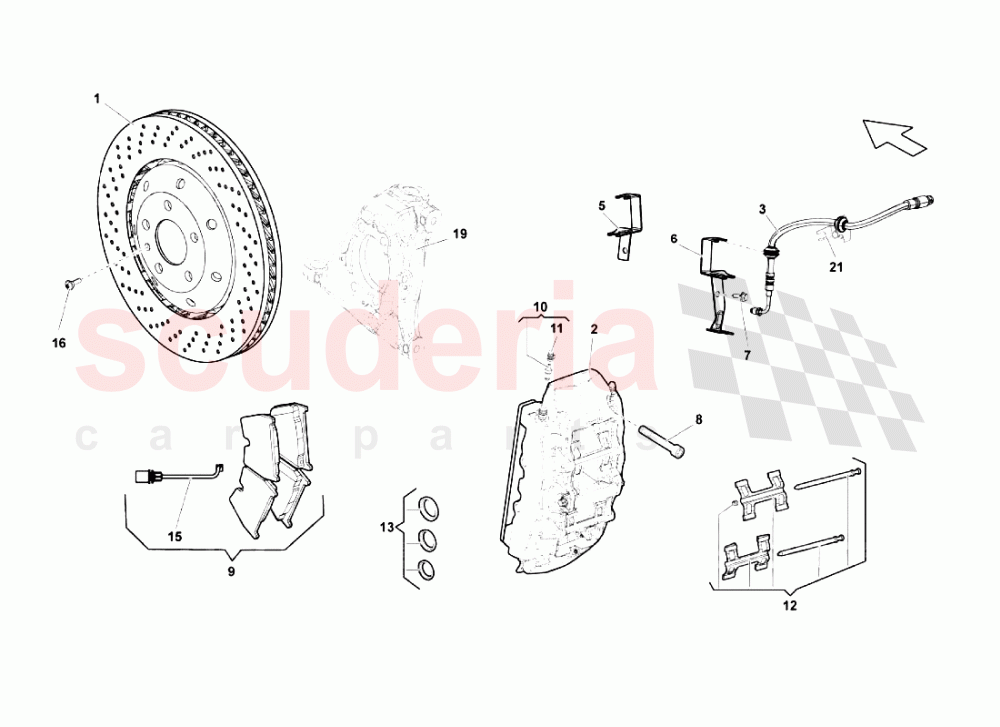 Front Brakes Discs Std of Lamborghini Lamborghini Gallardo LP570 4 SL