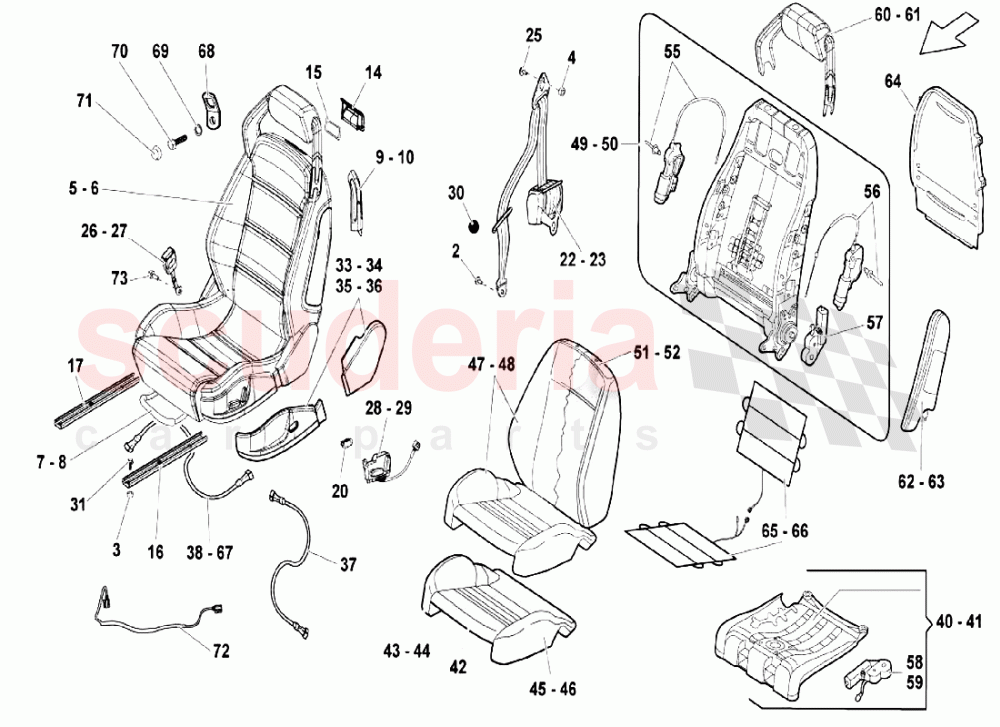 Seats And Safety Belts of Lamborghini Lamborghini Gallardo LP550 Coupe