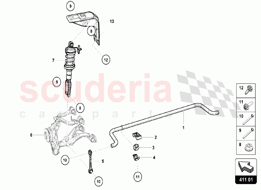 Front Suspension of Lamborghini Lamborghini Huracan LP580 Coupe