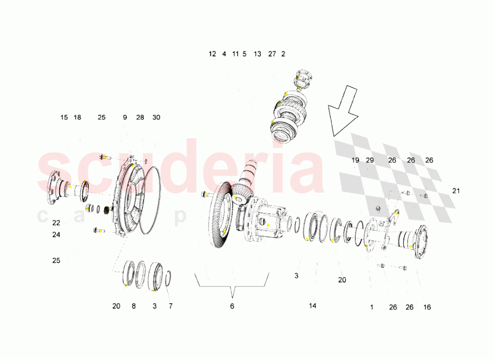 Rear Differential of Lamborghini Lamborghini Gallardo (2006-2007)