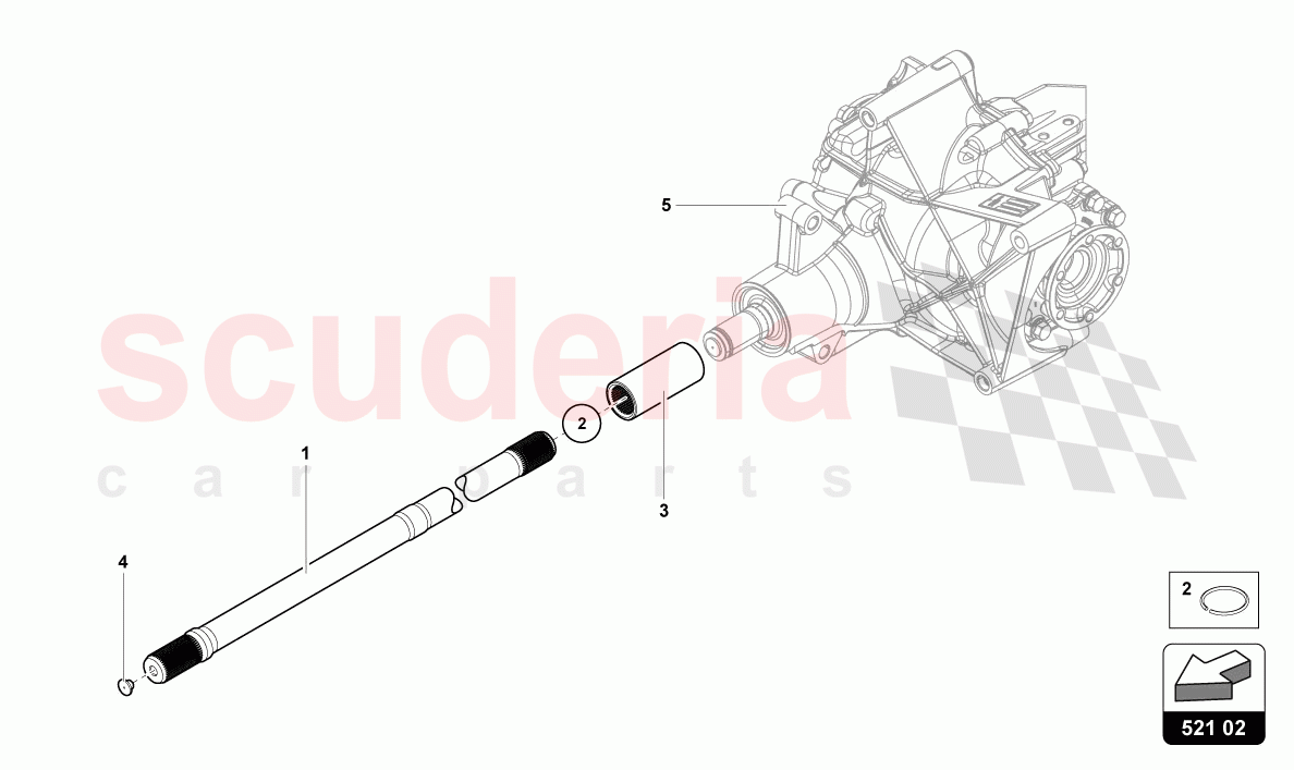 INPUT SHAFT of Lamborghini Lamborghini Aventador LP780 Ultimae