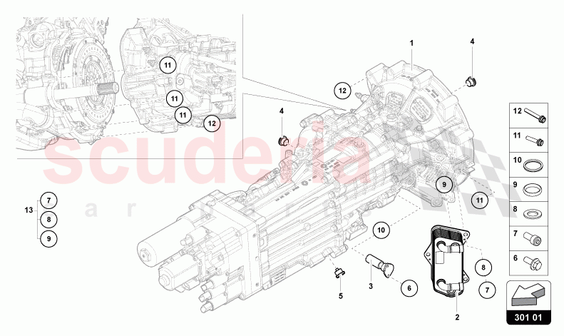 OIL FILTER of Lamborghini Lamborghini Aventador LP780 Ultimae Roadster