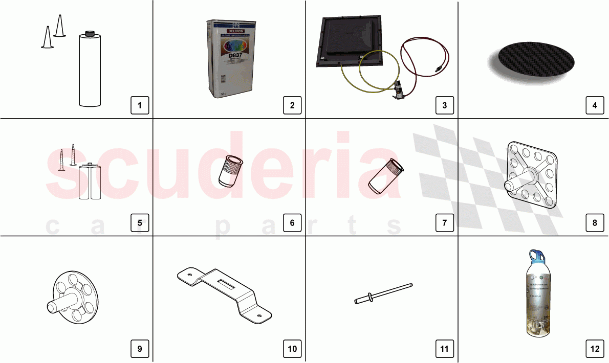 REPAIR SET of Lamborghini Lamborghini Aventador LP780 Ultimae Roadster