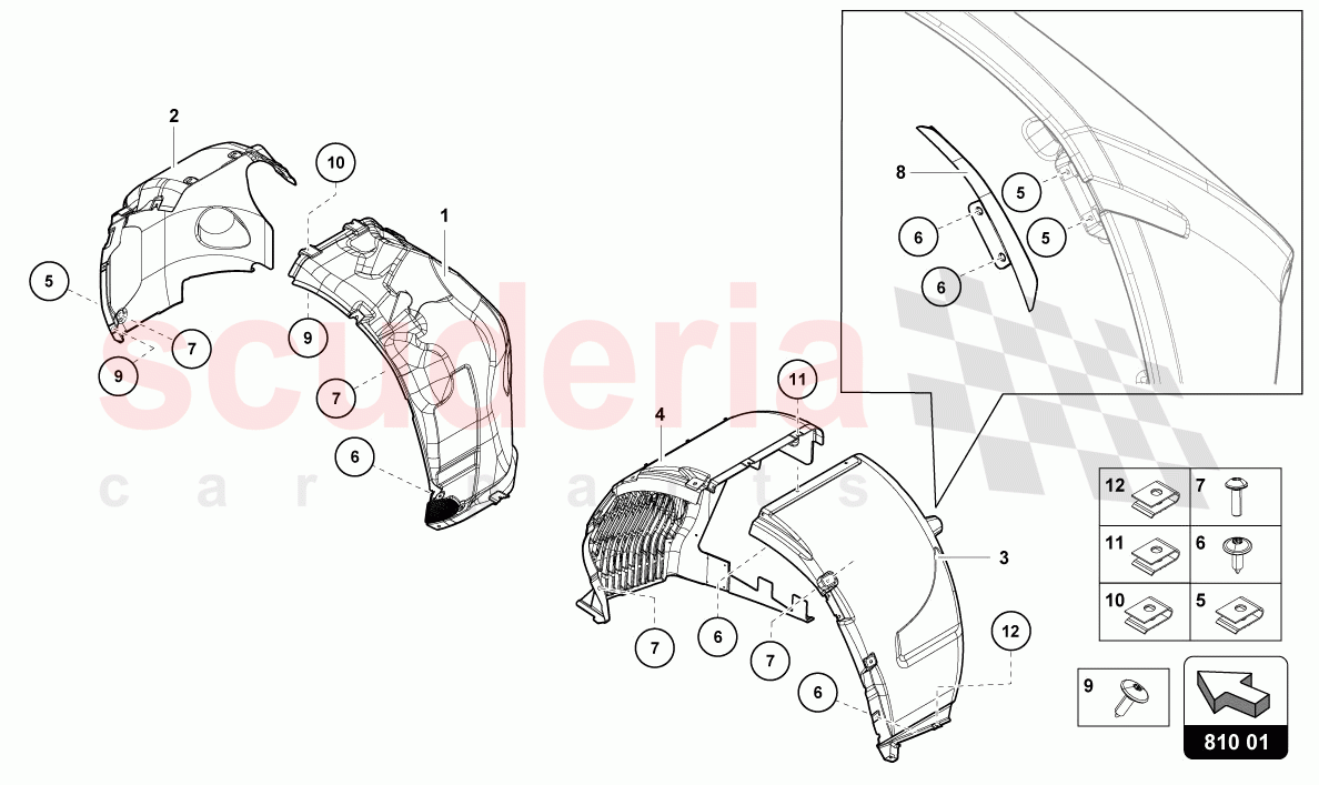 WHEEL HOUSING of Lamborghini Lamborghini Aventador LP780 Ultimae Roadster