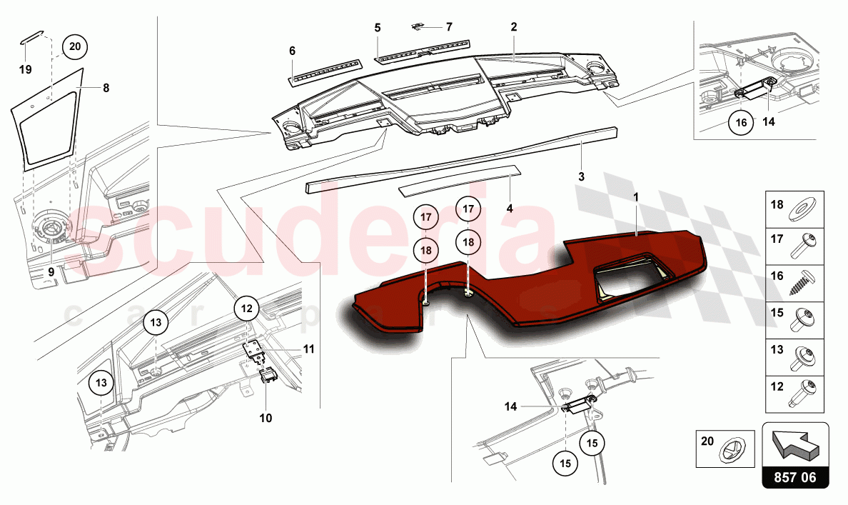 INSTRUMENT PANEL of Lamborghini Lamborghini Aventador LP780 Ultimae Roadster