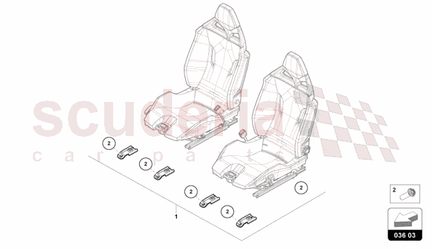 FOR SEAT FRAME TRIM of Lamborghini Lamborghini Revuelto Coupe