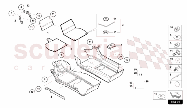 FLOORING of Lamborghini Lamborghini Revuelto Coupe