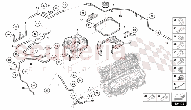 COOLING SYSTEM WATER SYSTEM of Lamborghini Lamborghini Revuelto Coupe