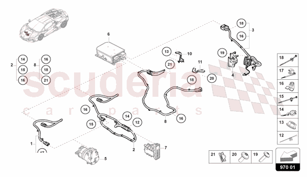 VOLTAGE WIRE FOR ELEC- TRIC A/C COMPRESSOR LHD of Lamborghini Lamborghini Revuelto Coupe