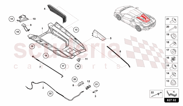 COVER WITH INSP. COVER of Lamborghini Lamborghini Revuelto Coupe