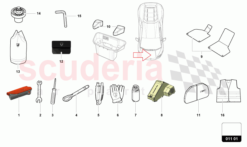 VEHICLE TOOLS of Lamborghini Lamborghini Huracan Evo Spyder 2WD